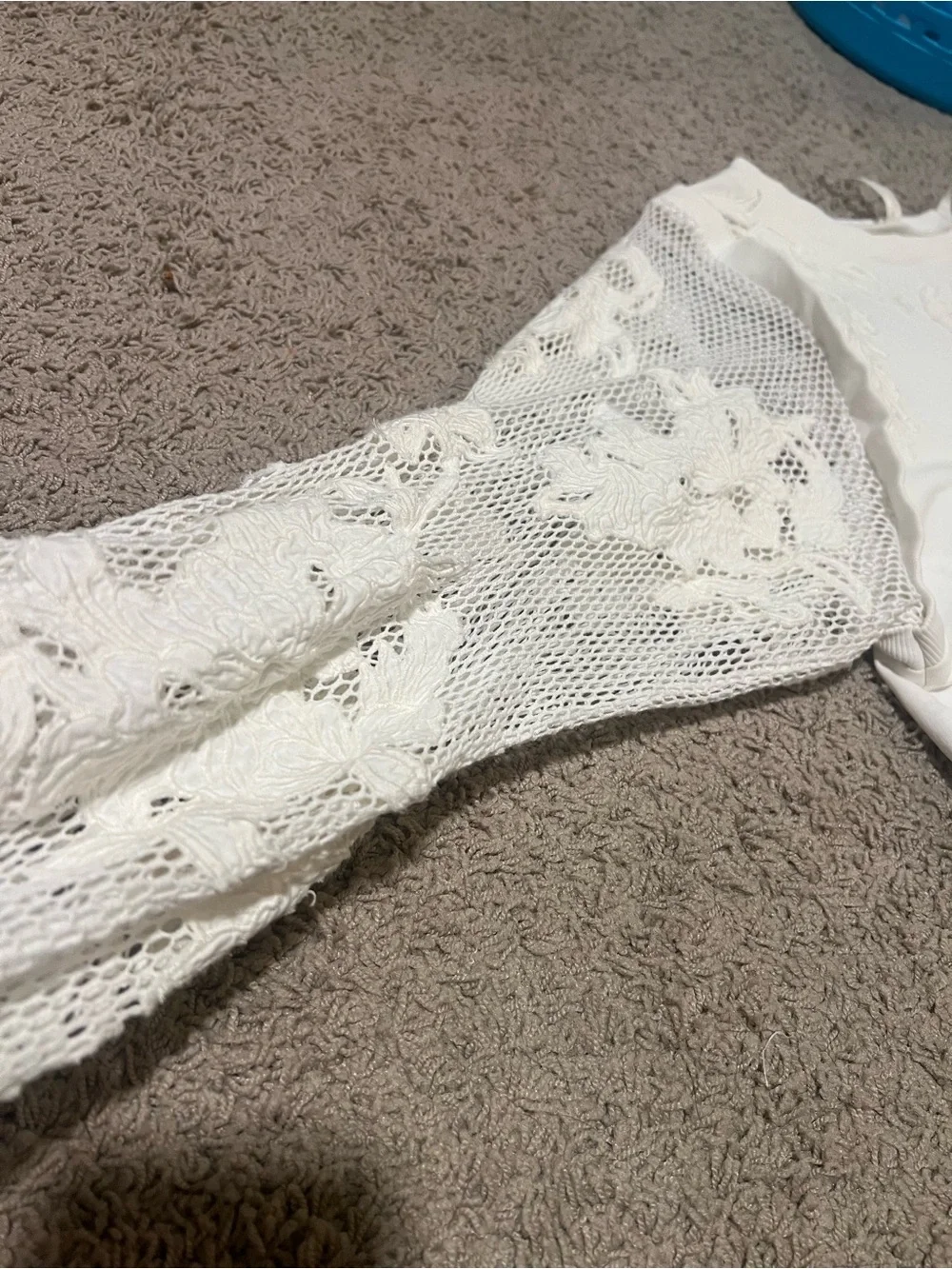 By Anthropologie Embroidered Cutwork Sweatshirt